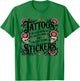 Tattoos Because Being Adult is Hard Funny Tattoo T-Shirt - T-Shirt | Irish Green