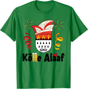 Cologne Cathedral Cologne Alaaf Confetti Carnival , White T-Shirt - T-Shirt | Irish Green
