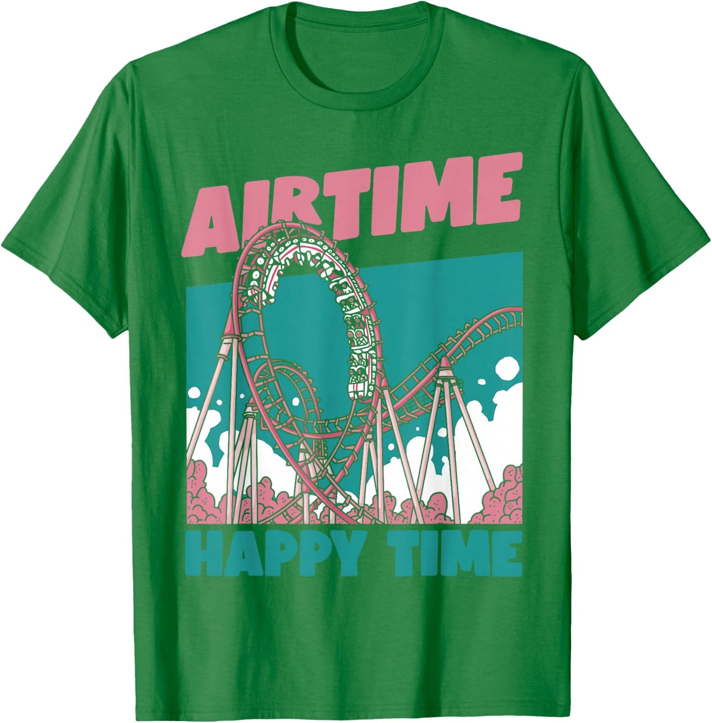 Airtime Happy Time Coaster, White, s T-Shirt - T-Shirt | Irish Green