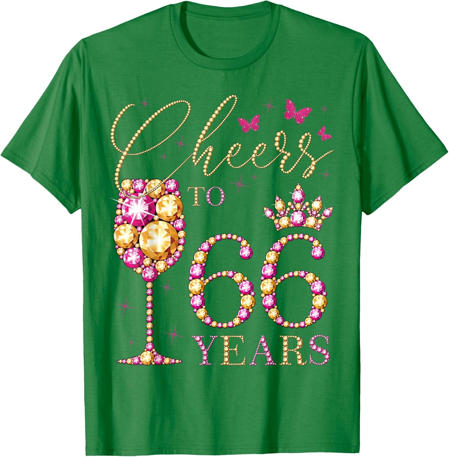 A High on 66 Years, 66 Year Old Women, Queen 66th Birthday T-Shirt - T-Shirt | Irish Green
