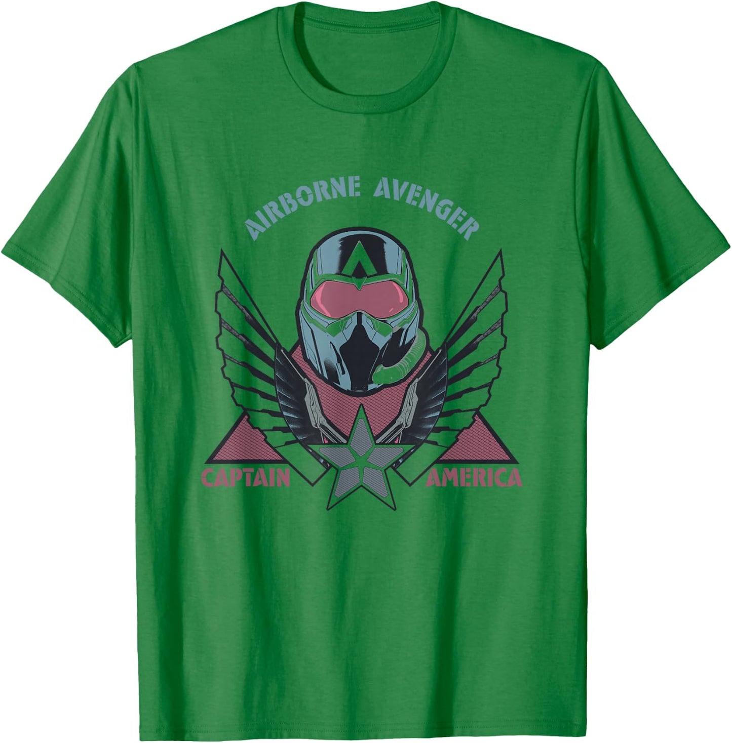 Marvel Captain America: Brave New World Airborne Avenger Cap T-Shirt - T-Shirt | Irish Green