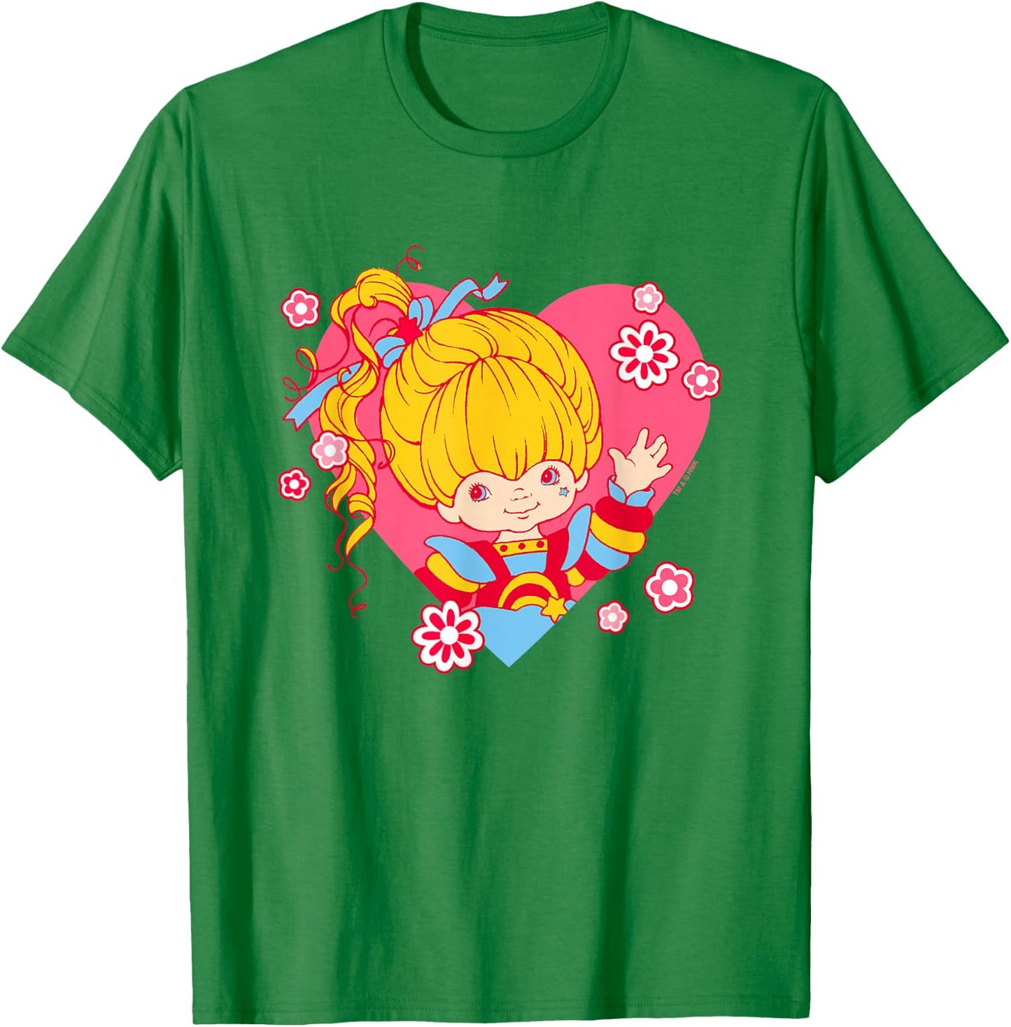 Rainbow Brite Valentine's Day Hearts & Rainbow T-Shirt - T-Shirt | Irish Green