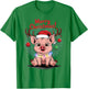 Pig Christmas Jumper, Merry Christmas Cute Funny Pigs T-Shirt - T-Shirt | Irish Green