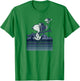 Peanuts Snoopy Woodstock Ski Stripes , White T-Shirt - T-Shirt | Irish Green