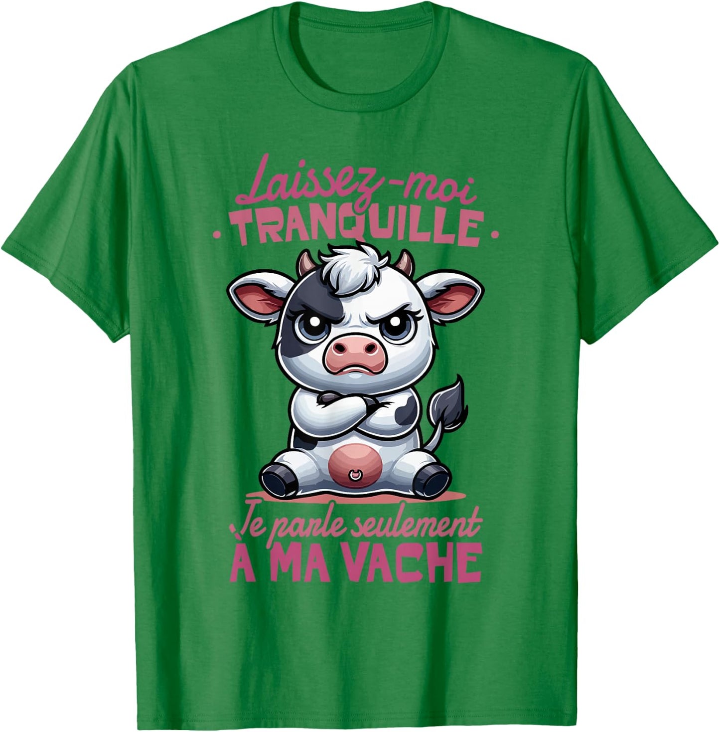 Funny Cow Woman Girl Child Talk to My Cow , white, S T-Shirt - T-Shirt | Irish Green