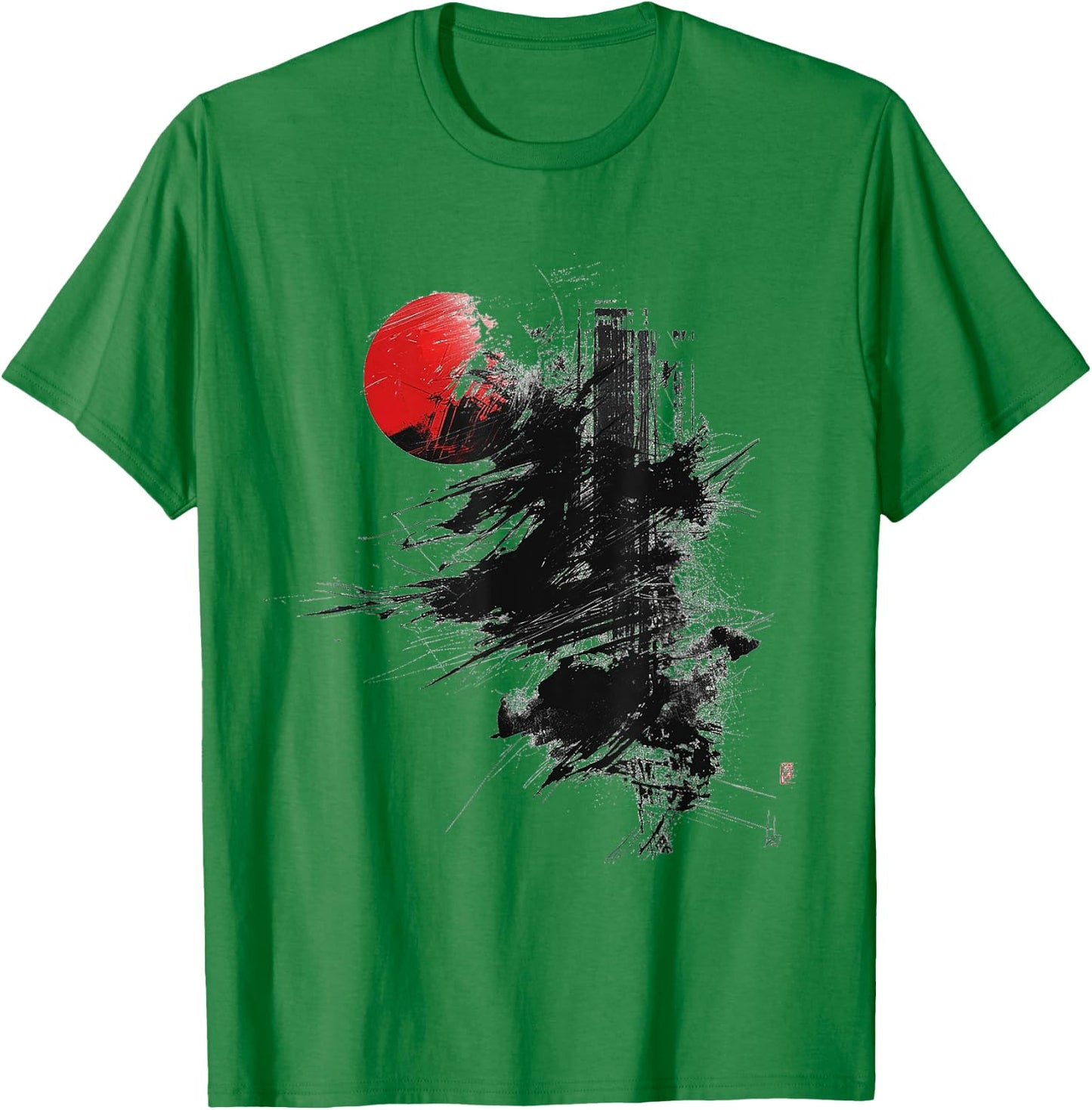 Anime Manga Abstract Motif Drawing Art Text Anime , White T-Shirt - T-Shirt | Irish Green