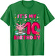 It's My 10th Birthday Girls 10 Years Old Birthday Axolotl T-Shirt - T-Shirt | Irish Green