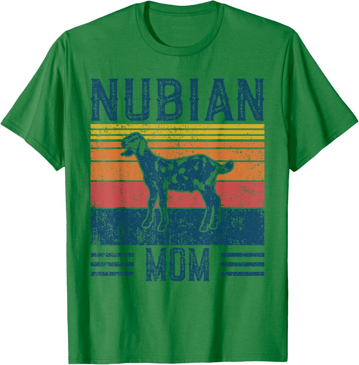 Best Goat Mom Women - Vintage Nubian Goat T-Shirt - T-Shirt | Irish Green