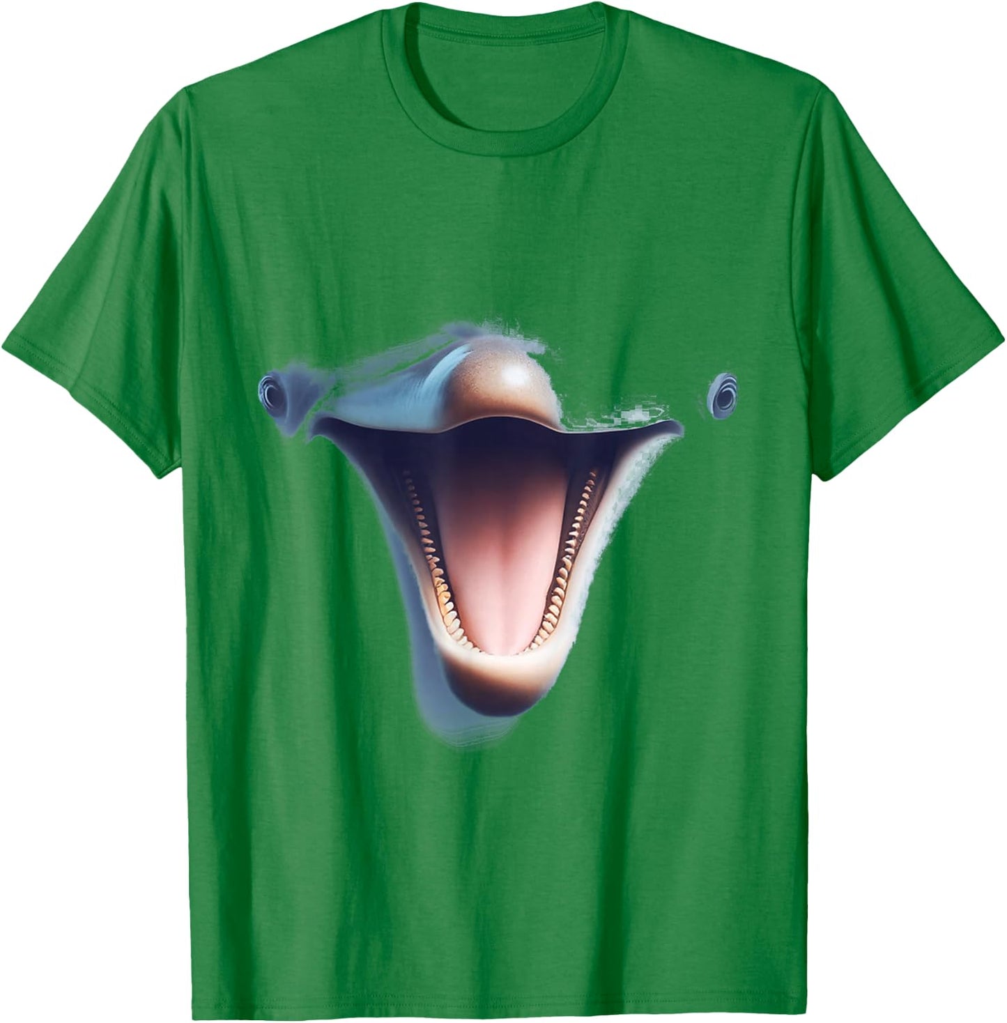Dolphin Face, Funny Dolphin Spirit Costume , Blue, S T-Shirt - T-Shirt | Irish Green