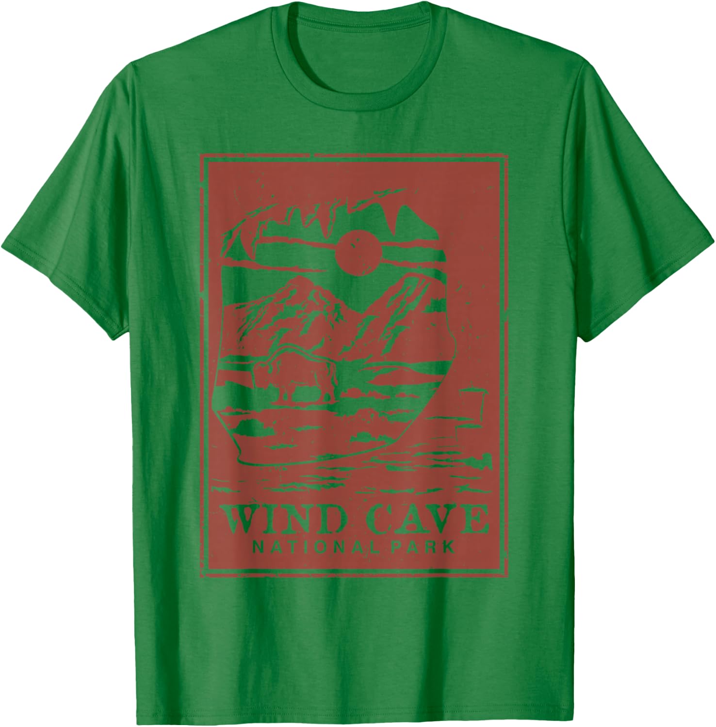 Wind Cave National Park T-Shirt - T-Shirt | Irish Green