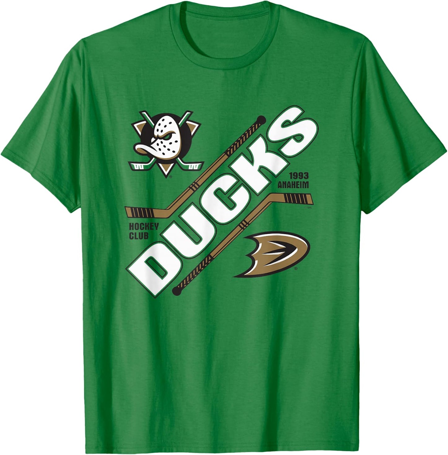 Anaheim Ducks Force Orange Officially Licensed T-Shirt - T-Shirt | Irish Green