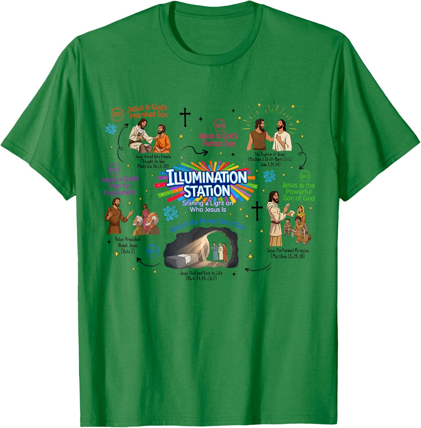 Illumination Station Christian Vbs 2026 Church Summer Camp T-Shirt - T-Shirt | Irish Green