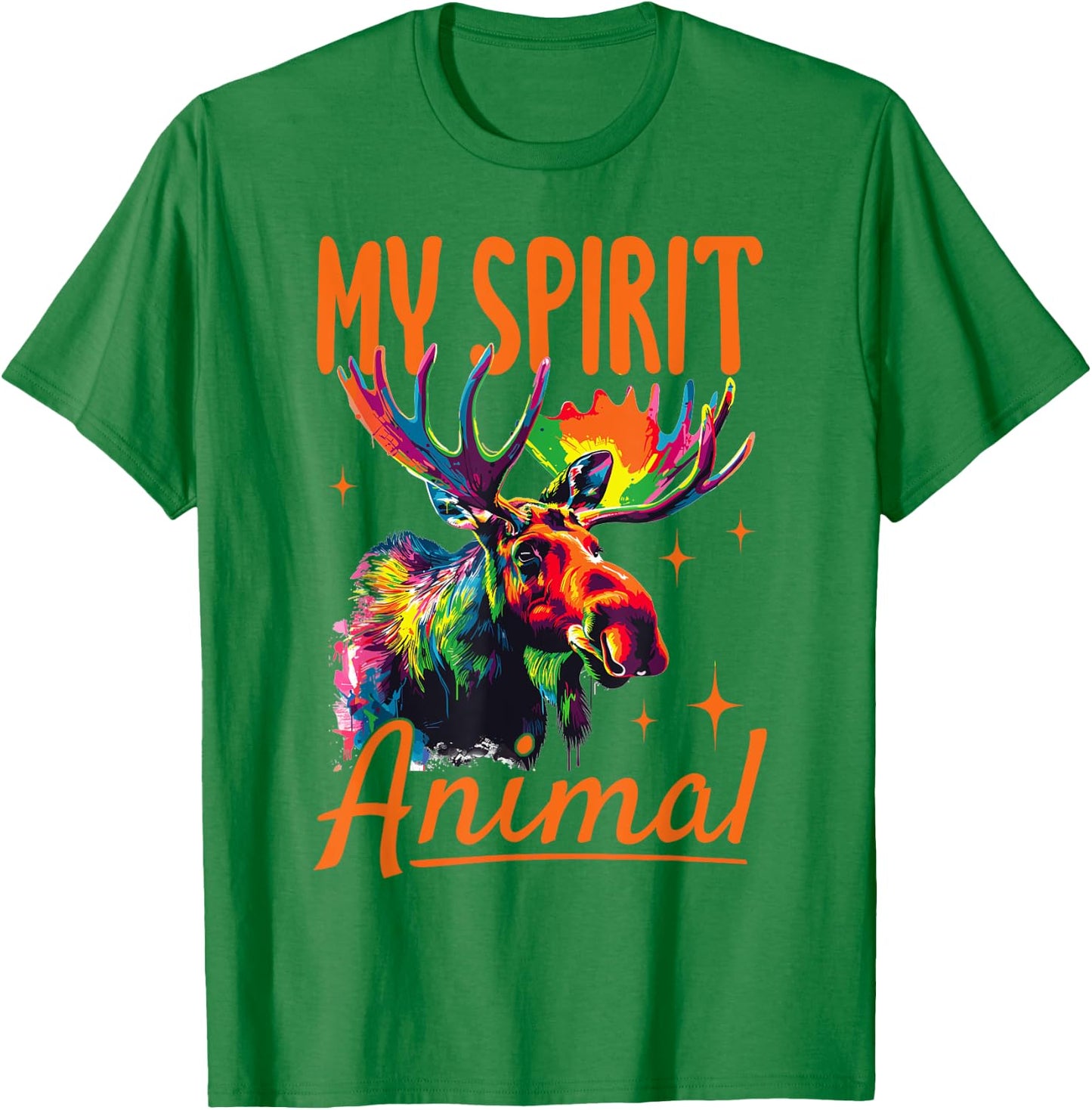 Funny Moose Animal my spirit animal T-Shirt - T-Shirt | Irish Green