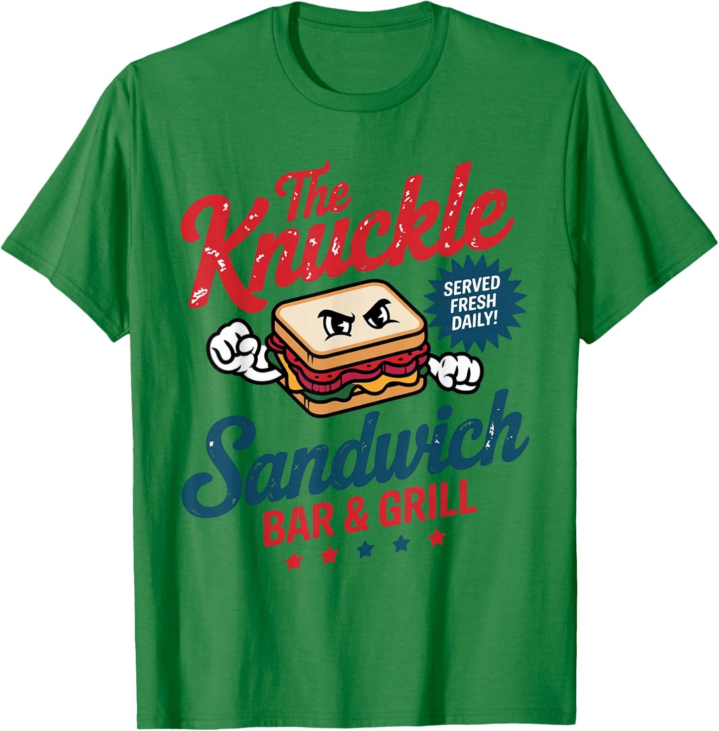 The Knuckle Sandwich Bar & Grill Fighting Sarcastic Joke T-Shirt - T-Shirt | Irish Green
