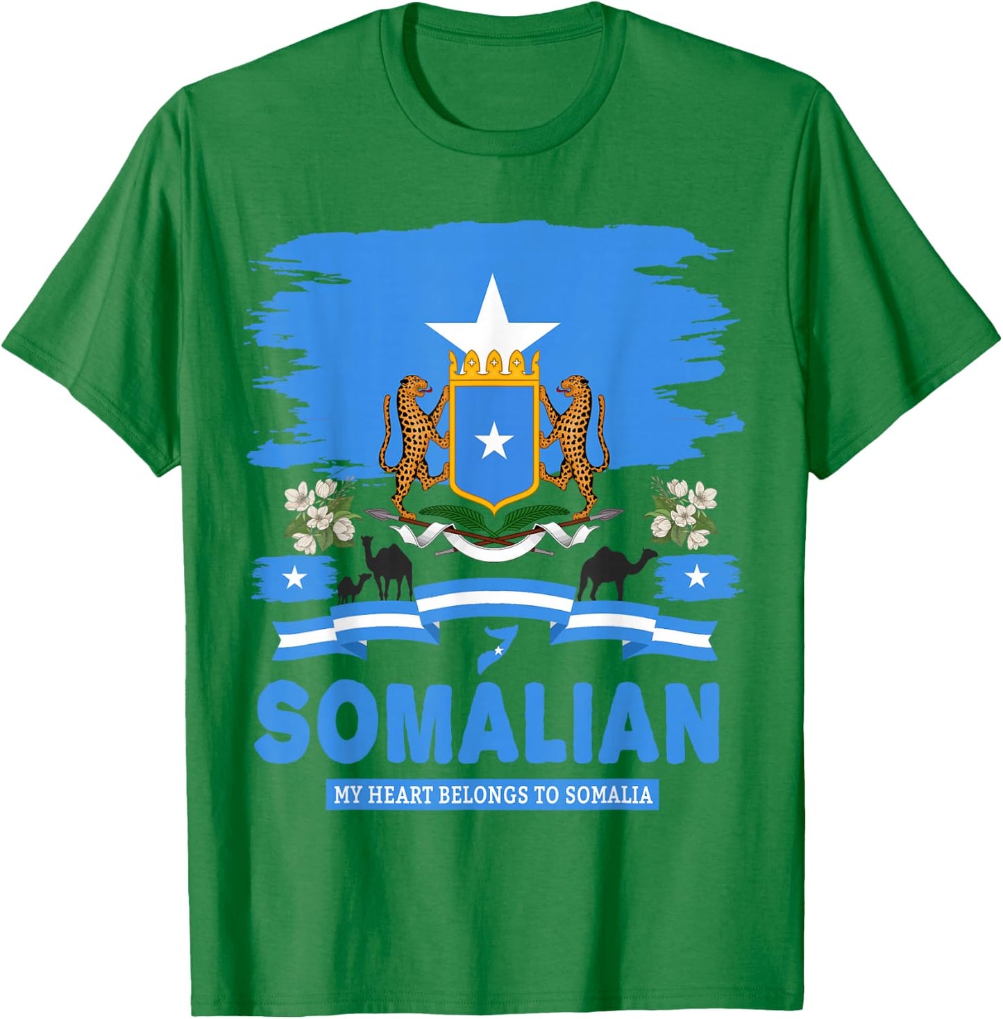 Somalian Flag Heritage Outfit Idea Somalia flag T-Shirt - T-Shirt | Irish Green