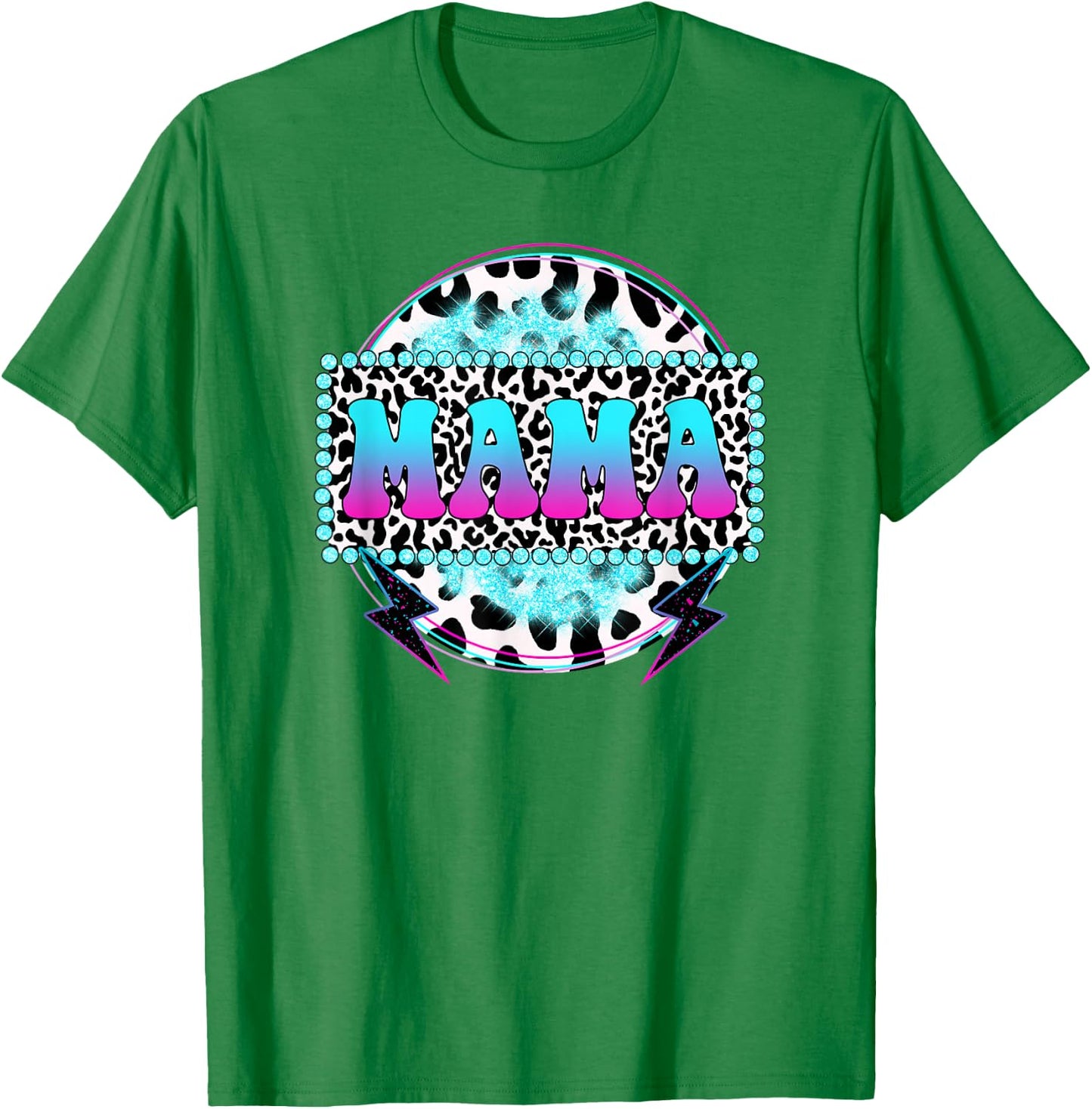Groovy Mama Cow Print Pattern Mom Mother's Day T-Shirt - T-Shirt | Irish Green