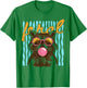 Feral Funny Meme Raccoon Hawaii Beach Summer Vacation Retro T-Shirt - T-Shirt | Irish Green