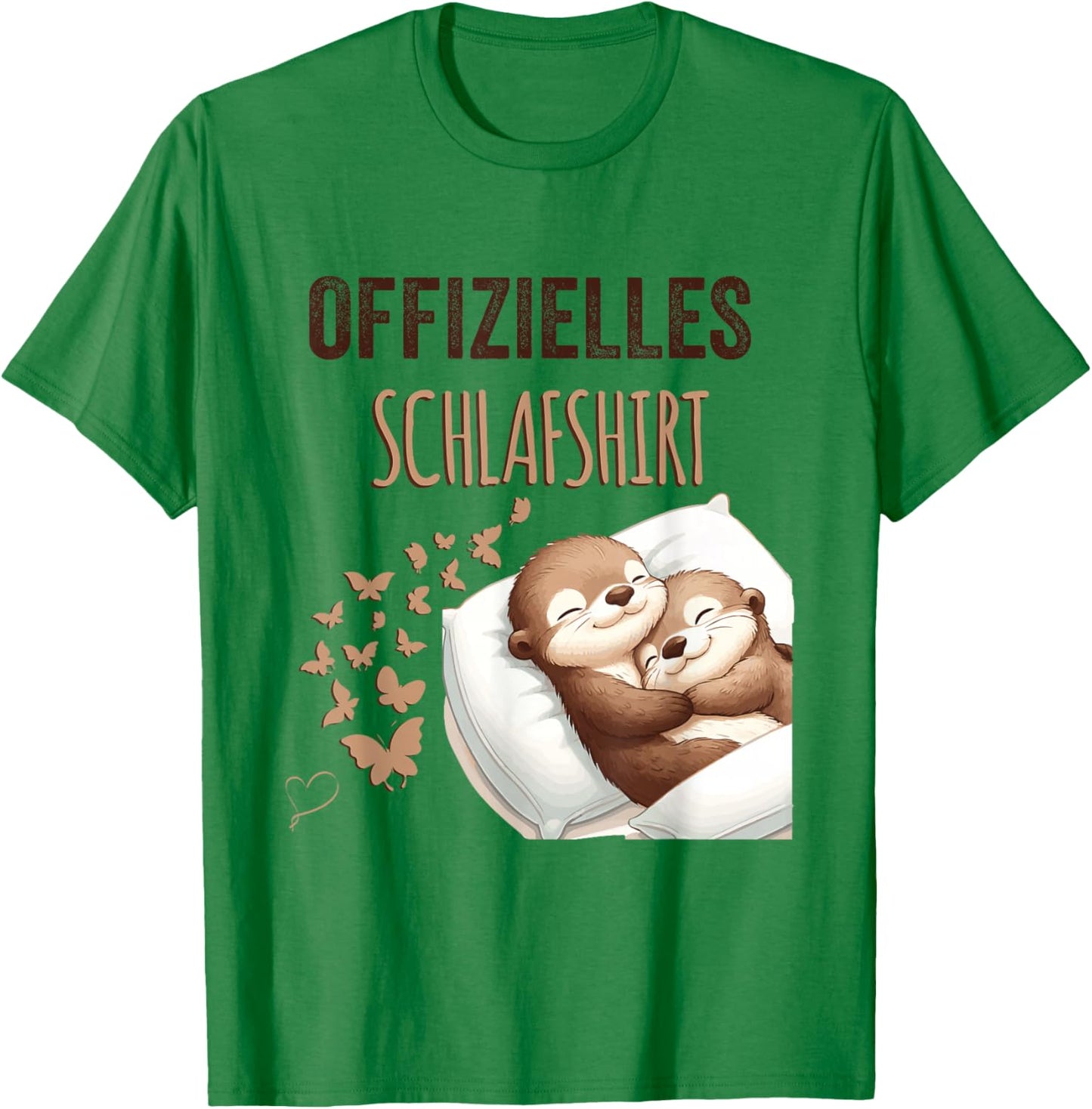 Official Sleep Shirt | Sea Otter Pyjamas Otter , White T-Shirt - T-Shirt | Irish Green
