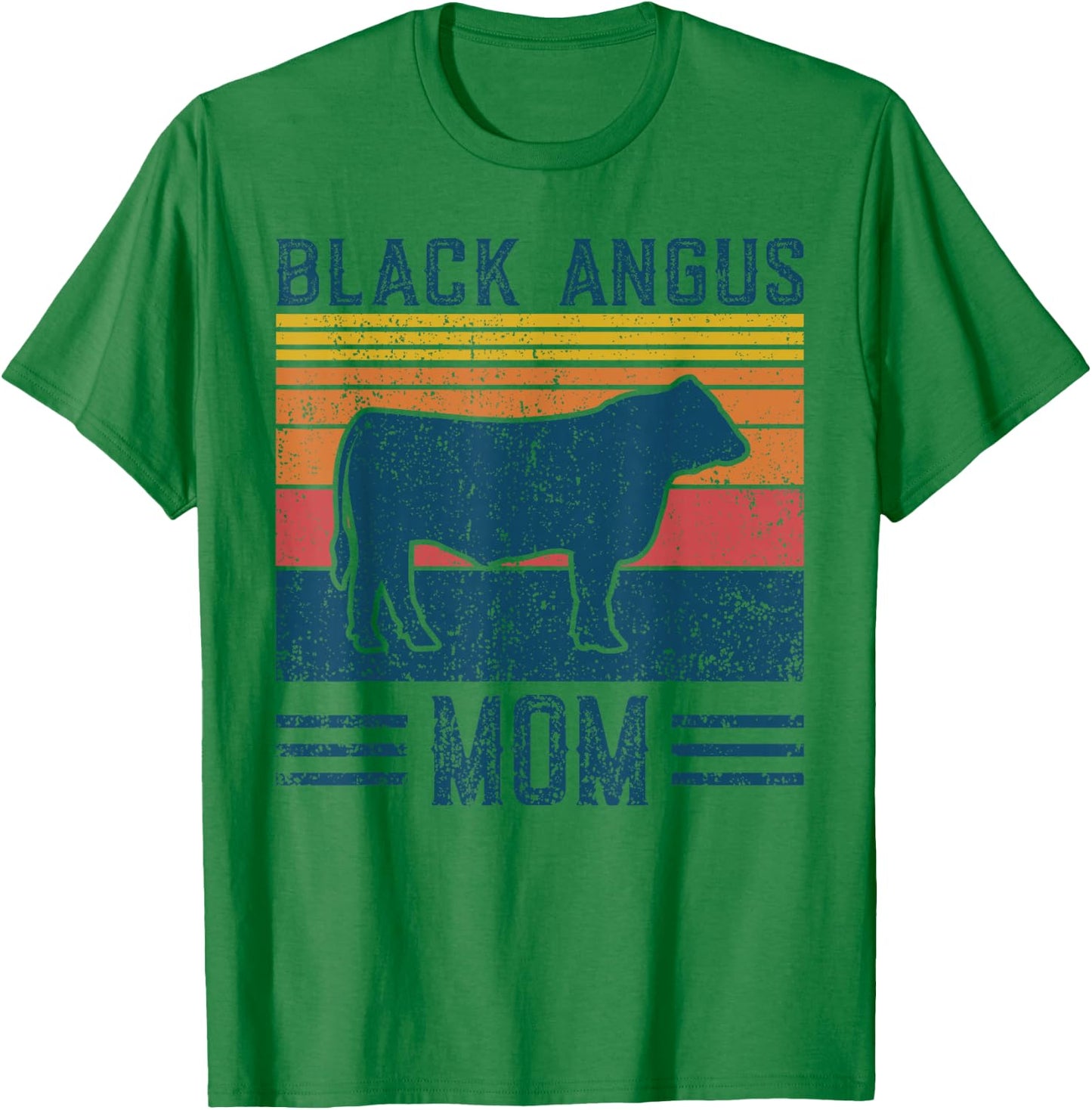 Best Cow Mom Women - Vintage Cattle Black Angus T-Shirt - T-Shirt | Irish Green