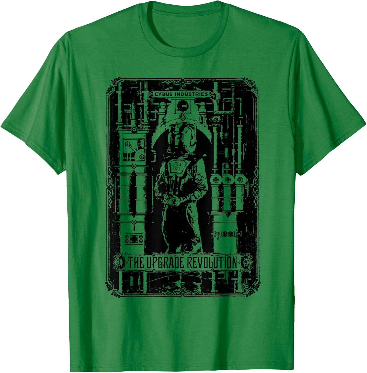Steampunk Cybermen Retro-Futuristic Sci-Fi Fan T-Shirt - T-Shirt | Irish Green