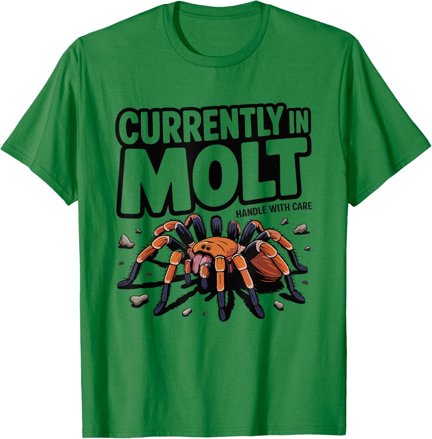 Tarantula Keeper Molting Humor Spider Skins Graphic Molt T-Shirt - T-Shirt | Irish Green