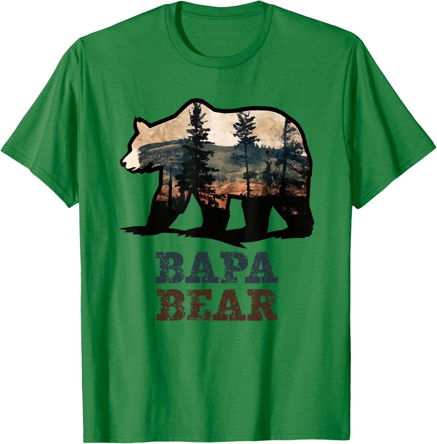Bapa Bear Vintage Retro Funny T-Shirt - T-Shirt | Irish Green