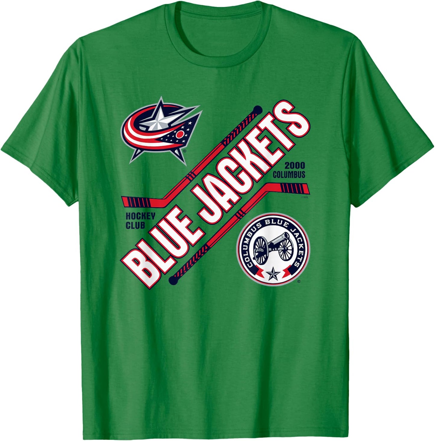 Columbus Blue Jackets Force Gray Officially Licensed T-Shirt - T-Shirt | Irish Green