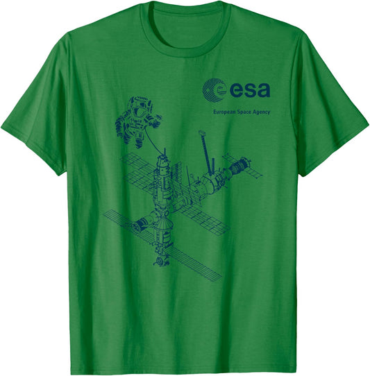 ESA ISS Internationale Raumstation Astronaut Blau ESA ISS Internationale Raumstation Astronaut T-Shirt - T-Shirt | Irish Green