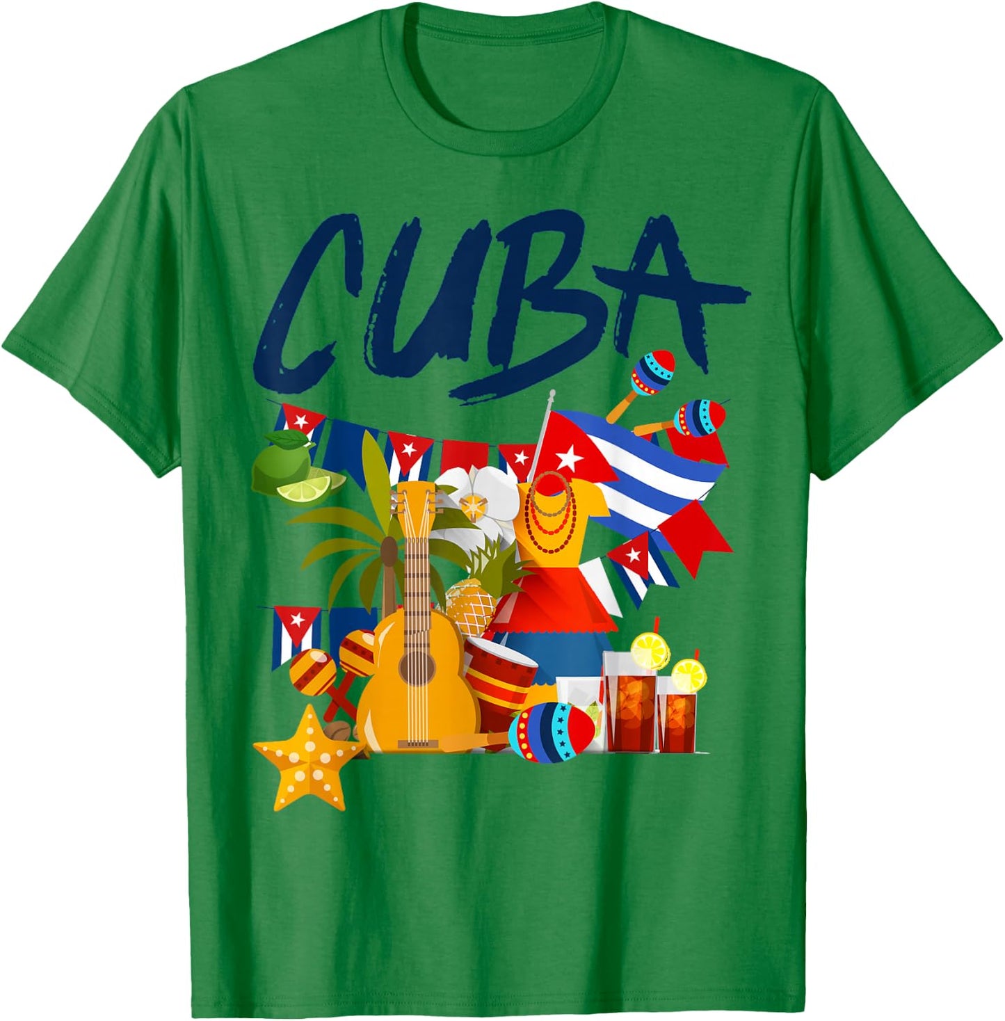 Kubanische Flagge Outfit Ideen für Kinder & Hispanic Kuba Flagge T-Shirt - T-Shirt | Irish Green