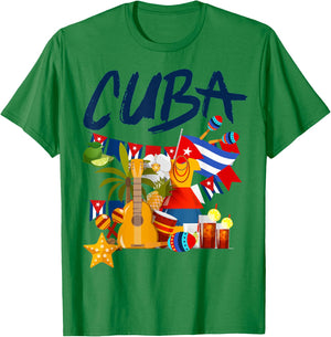 Kubanische Flagge Outfit Ideen für Kinder & Hispanic Kuba Flagge T-Shirt - T-Shirt | Irish Green