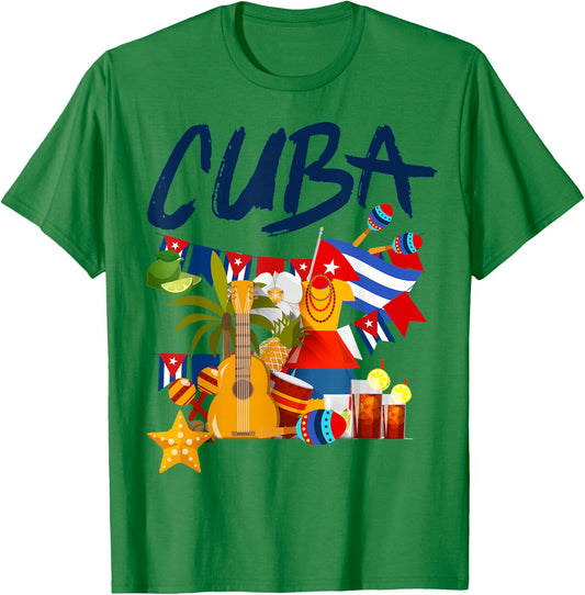 Kubanische Flagge Outfit Ideen für Kinder & Hispanic Kuba Flagge T-Shirt - T-Shirt | Irish Green