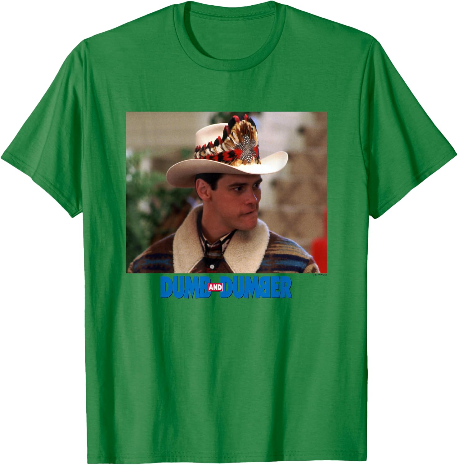 Dumb and Dumber Lloyd Christmas Dressed As Cowboy Scene T-Shirt - T-Shirt | Irish Green
