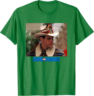 Dumb and Dumber Lloyd Christmas Dressed As Cowboy Scene T-Shirt - T-Shirt | Irish Green