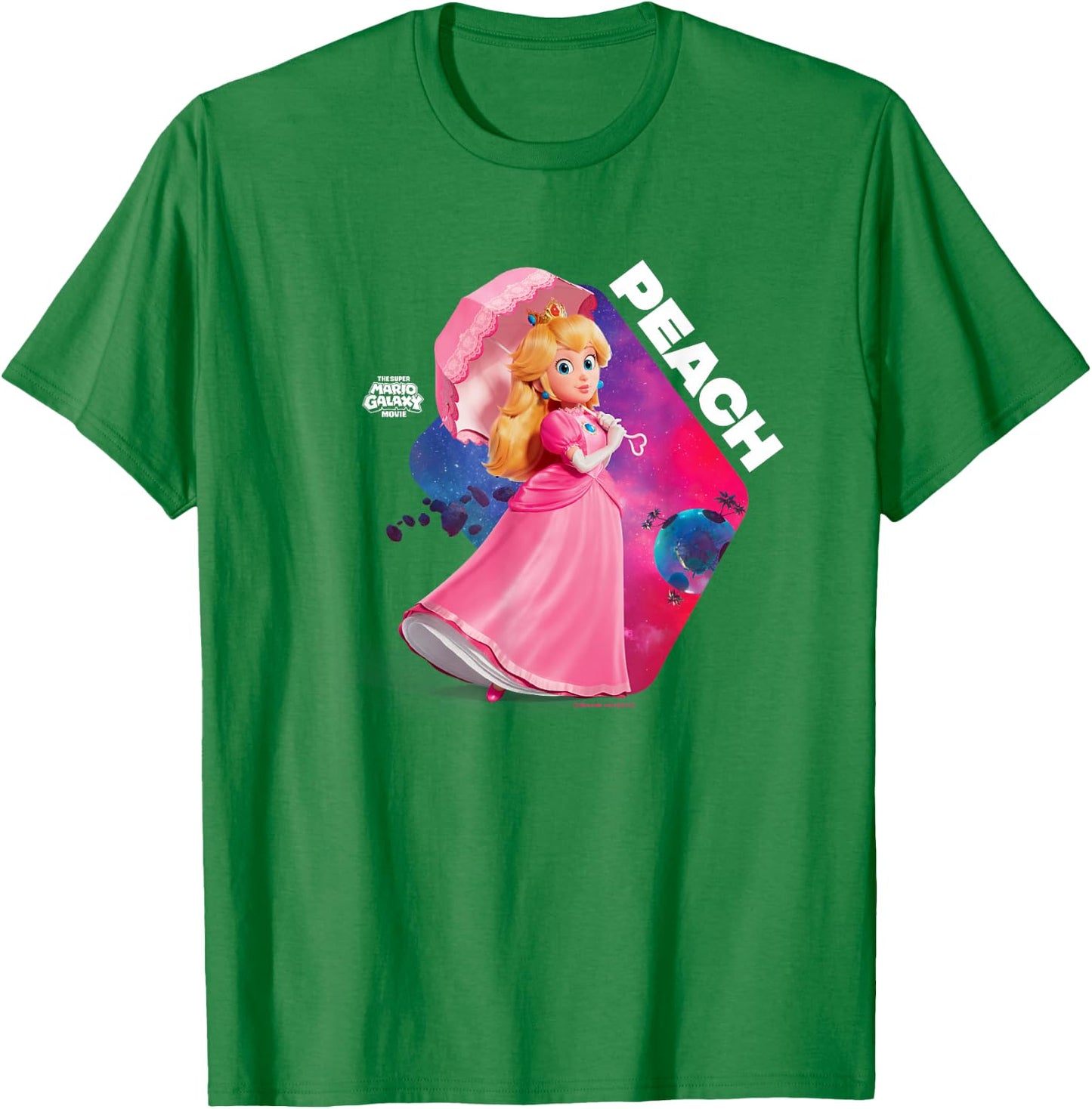 The Super Mario Galaxy Movie Cosmic Princess Peach T-Shirt - T-Shirt | Irish Green