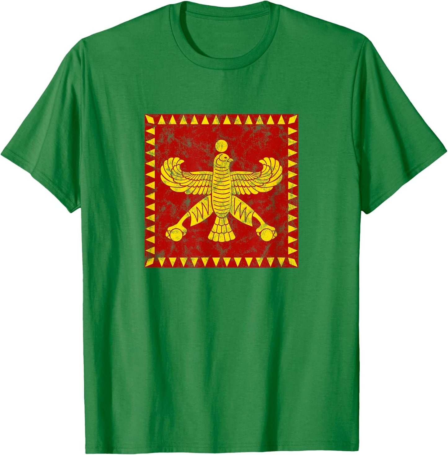 Shahbaz, falcon, standard, flag, Persian mythology, history T-Shirt - T-Shirt | Irish Green