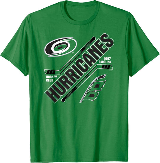 Carolina Hurricanes Force Red Officially Licensed T-Shirt - T-Shirt | Irish Green
