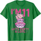 I'm 11 bday Axolotl party cute 11th Birthday Kids Axolotl T-Shirt - T-Shirt | Irish Green