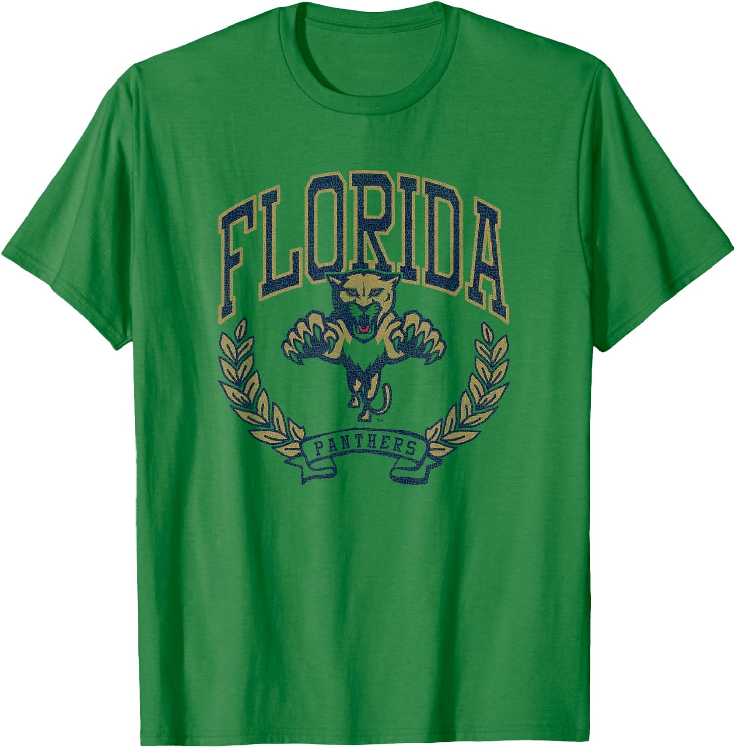 Florida Panthers Vintage Victory White Officially Licensed T-Shirt - T-Shirt | Irish Green