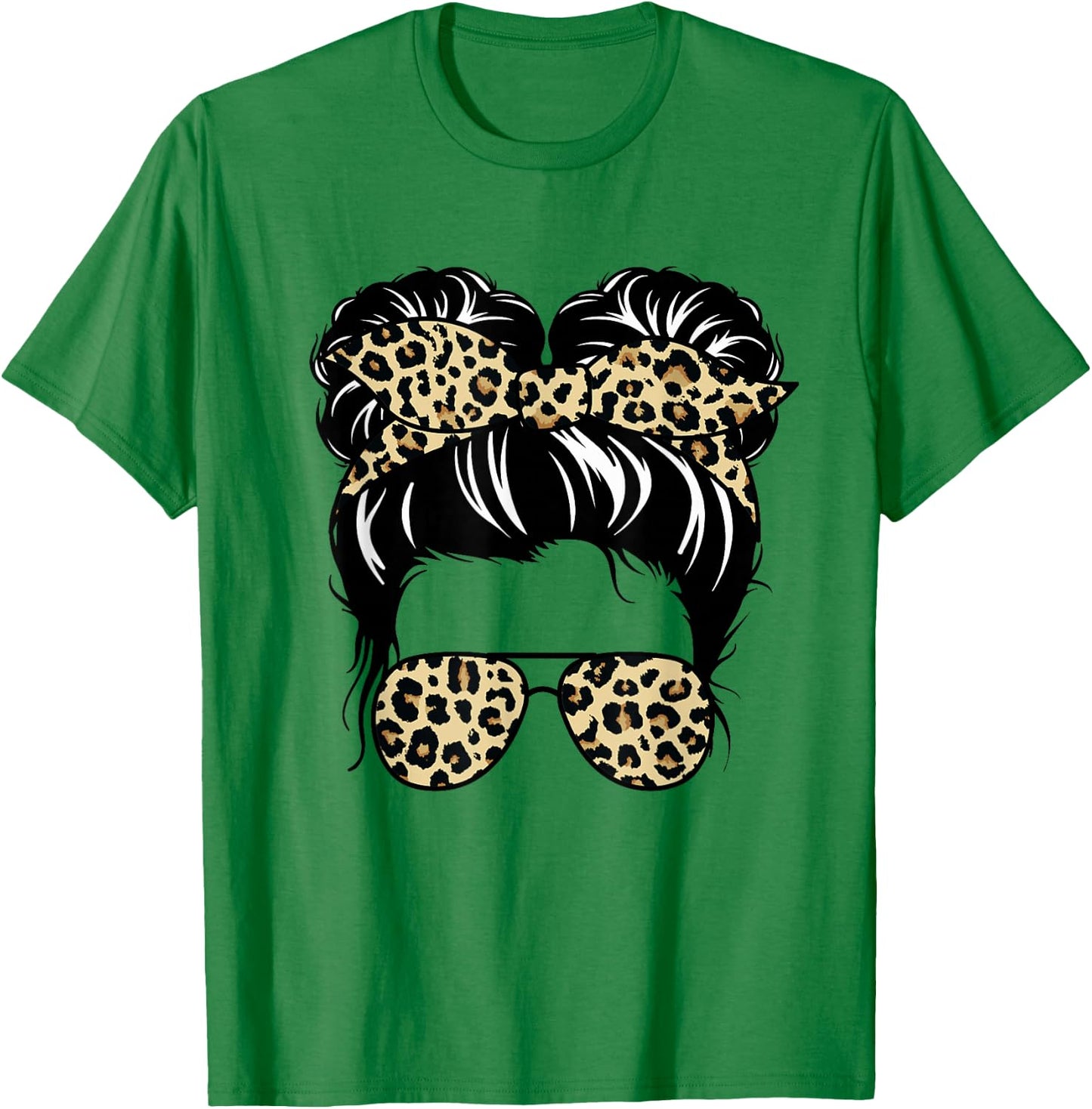 Mom Life Kidlife Mama und Tochter Leopard Passende Outfits T-Shirt - T-Shirt | Irish Green