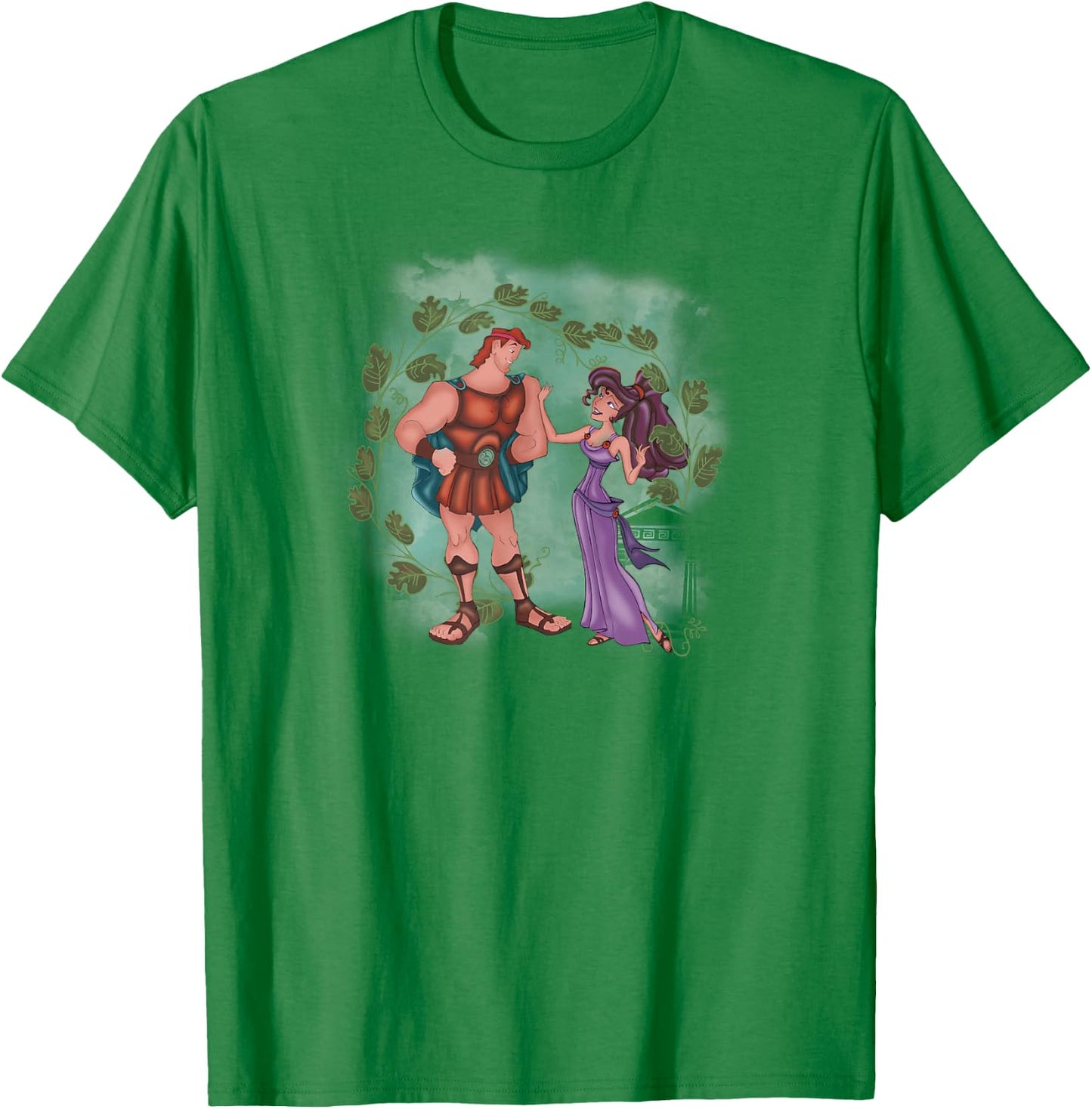 Disney Hercules Meg And Herc Fine Art Pose T-Shirt - T-Shirt | Irish Green