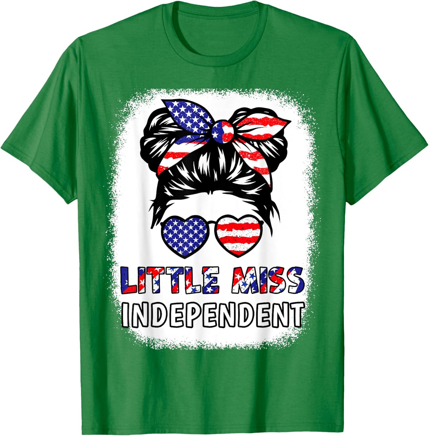 American Girl Little Miss Independent 4th July Shirt Toddler T-Shirt - T-Shirt | Irish Green