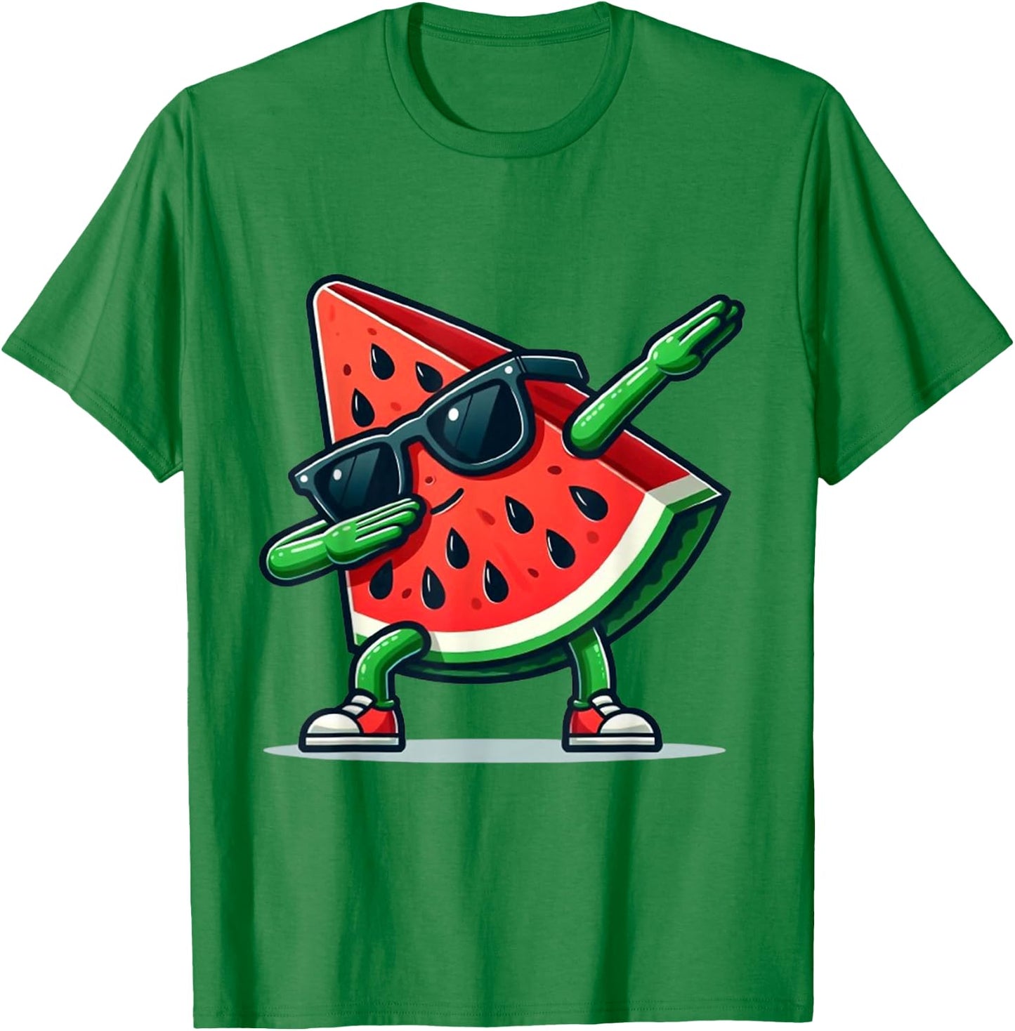 Funny Watermelon Sunglasses, white, S T-Shirt - T-Shirt | Irish Green