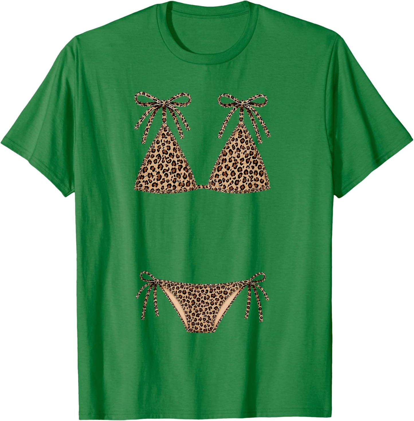 Leopard Bikini Hawaii Beach Girls Trip Summer Vacation T-Shirt - T-Shirt | Irish Green