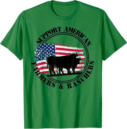 American Flag Patriotic Support American Farmers & Ranchers Women Men
