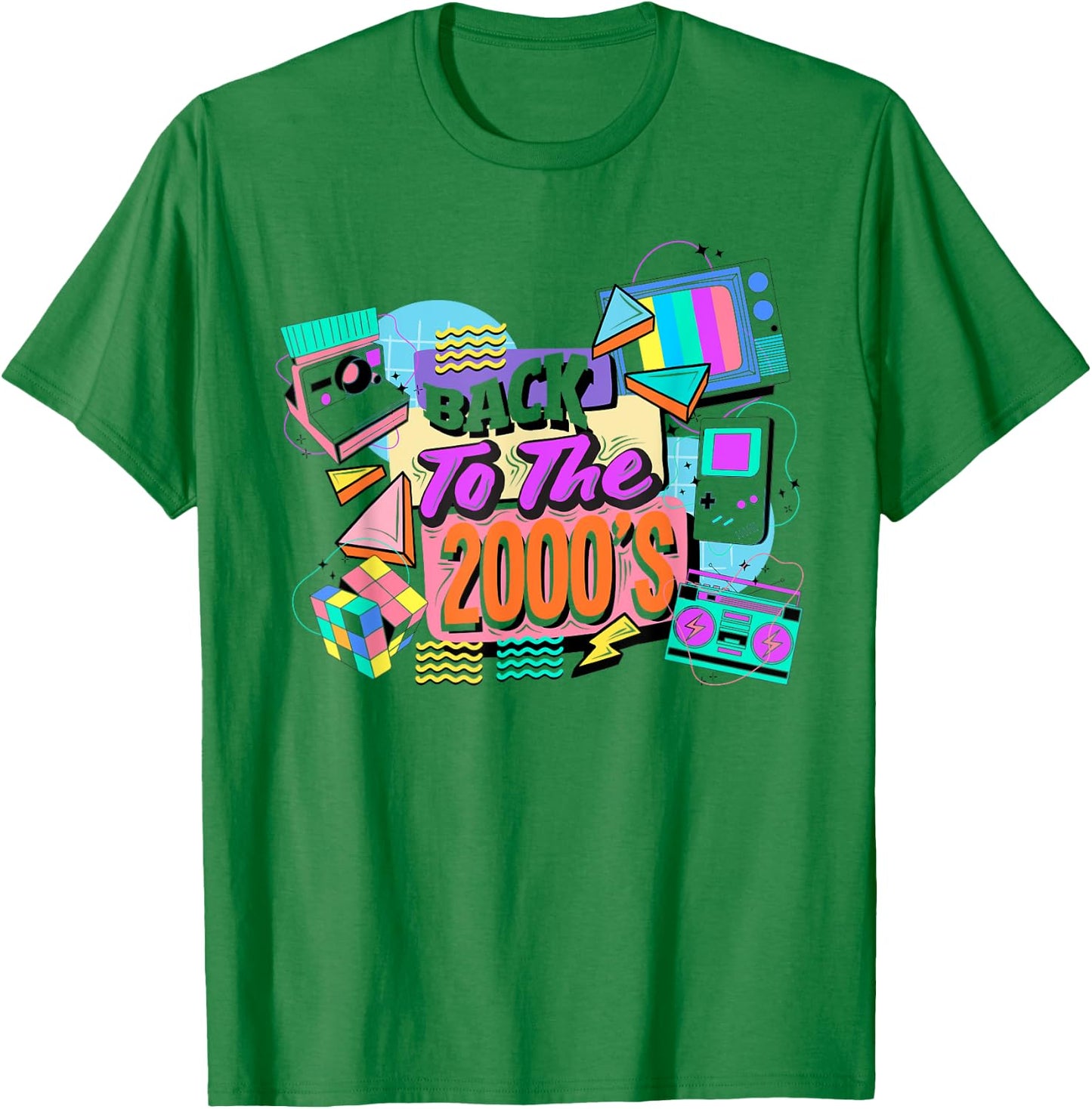 Back to the 2000s vintage two thousand retro 00s , white, S T-Shirt - T-Shirt | Irish Green