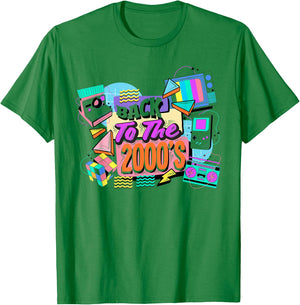 Back to the 2000s vintage two thousand retro 00s , white, S T-Shirt - T-Shirt | Irish Green