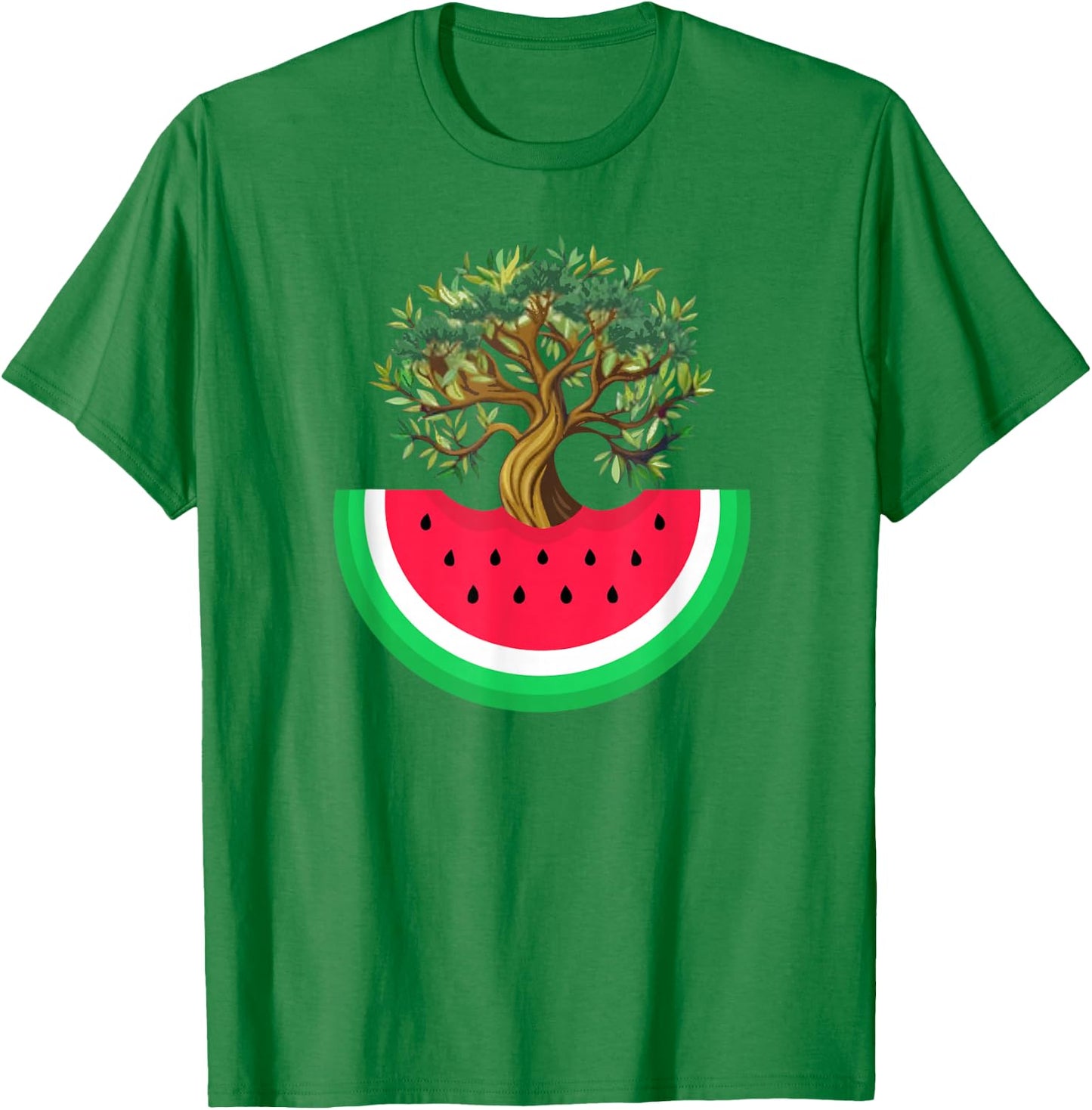 Palestine Watermelon Palestinian Olive Freedom for Palestine , Blue, S T-Shirt - T-Shirt | Irish Green