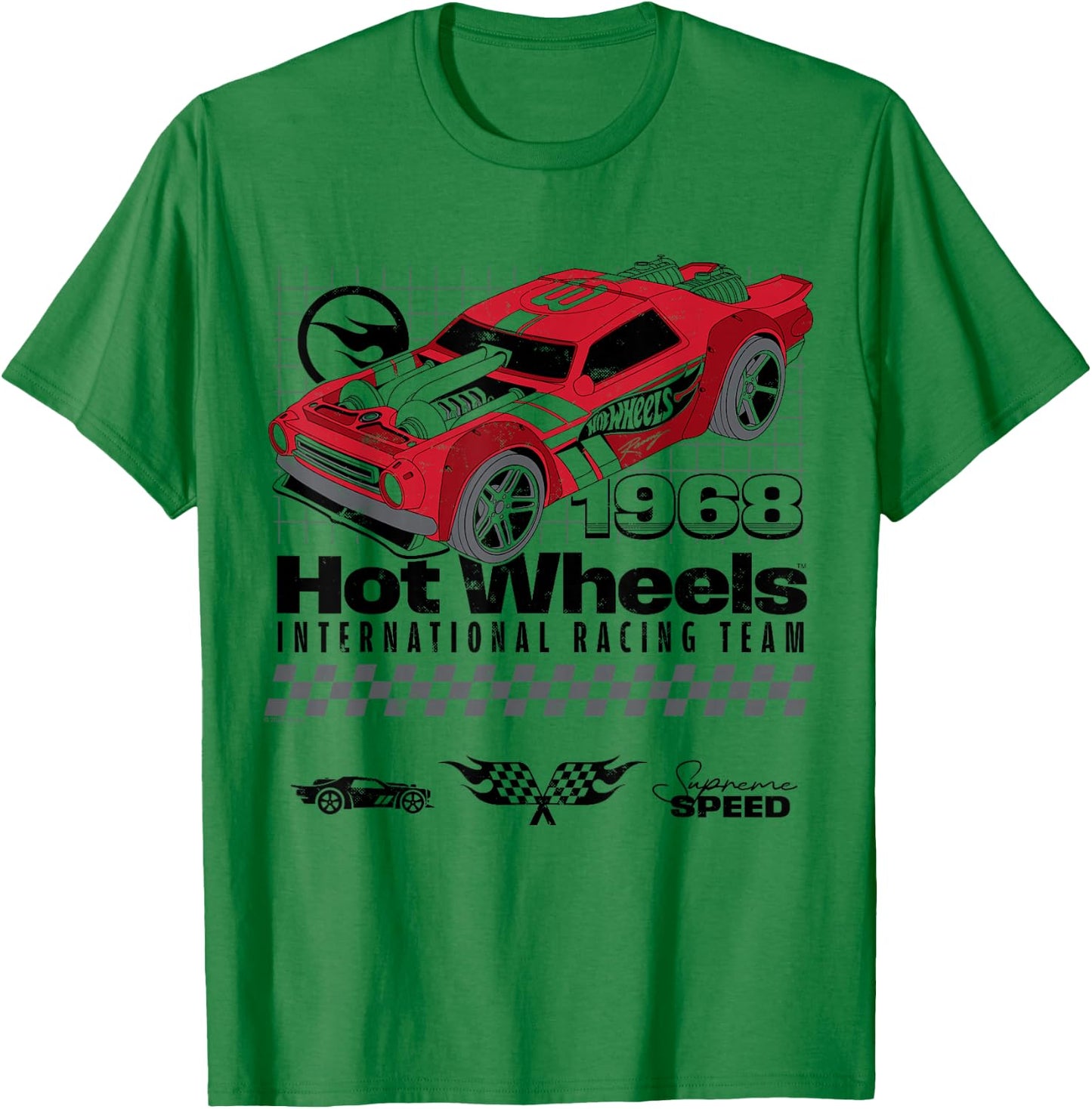 Hot Wheels – International Racing Team Supreme Speed 1968 T-Shirt - T-Shirt | Irish Green