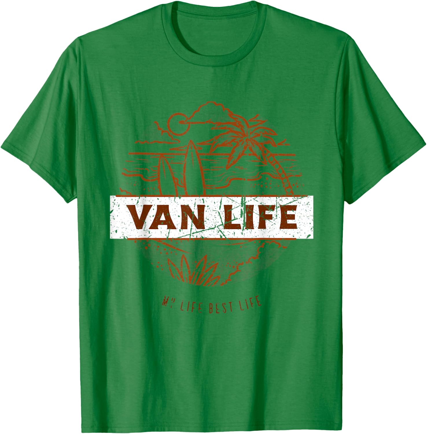 Van Life Clothing Retro Vintage Van Dwellers Vanlife Nomads1 T-Shirt - T-Shirt | Irish Green