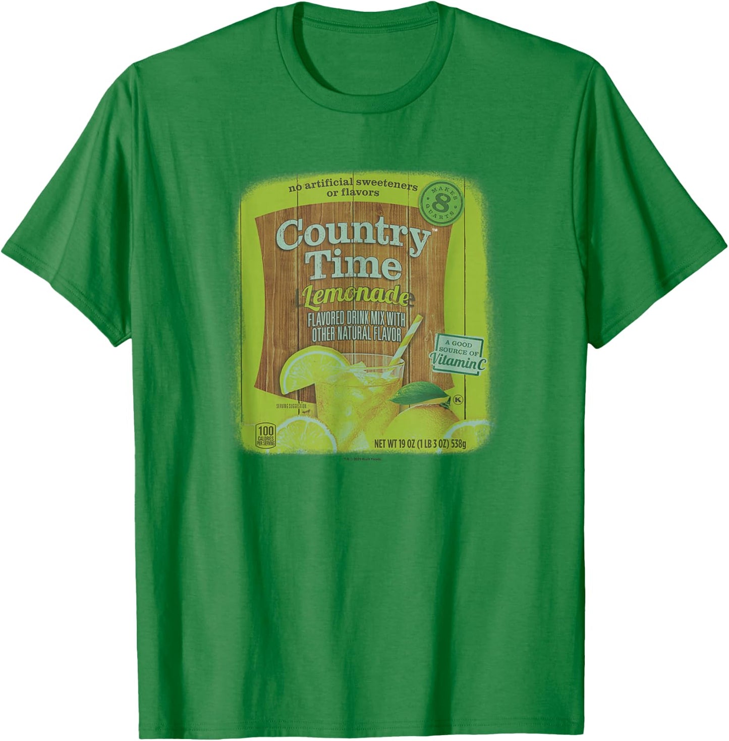 Country Time Lemonade No Artificial Sweeteners Retro Logo T-Shirt - T-Shirt | Irish Green